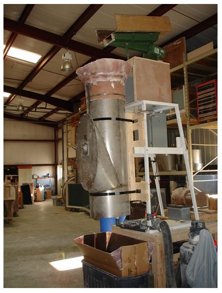 Calibration Equipment for a RayMas® Solids Flow Meter, Gravity Flow Type